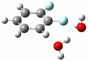 Molecule-water cluster - chemical phyics research by Alan Knight